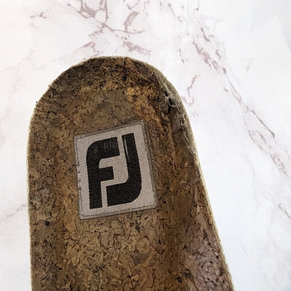 Foot Joy Golf Shoe Men 9 Versaluxe Brown Leather Spikeless Lace Up Cork 57253 FJ - Picture 11 of 14